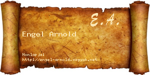 Engel Arnold névjegykártya
