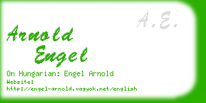 arnold engel business card